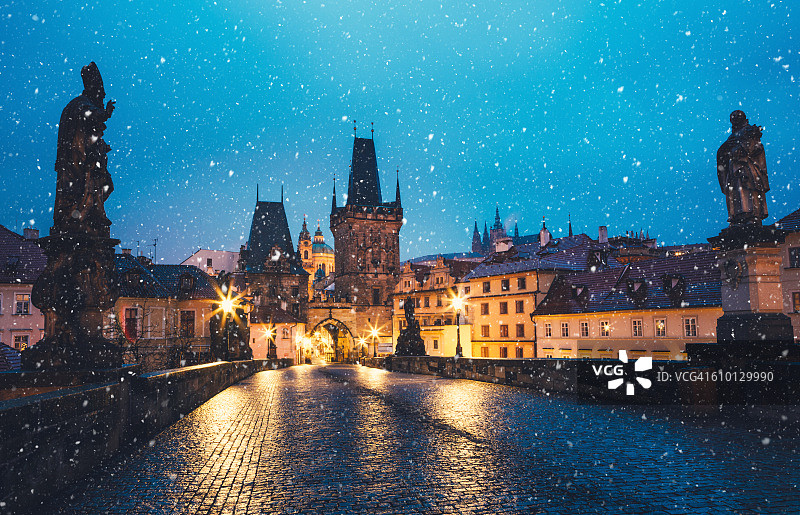 布拉格的冬天图片素材
