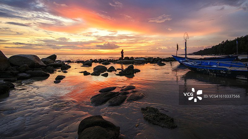 罗勇海滩日落图片素材
