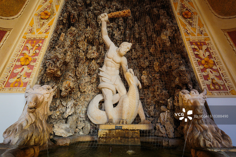 奥地利萨尔茨堡官邸的大力神喷泉图片素材