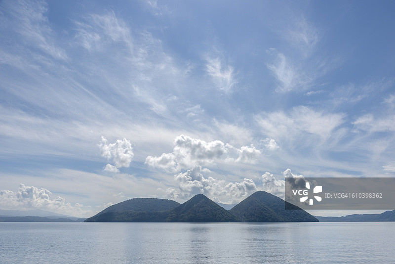 洞爷湖中的中岛图片素材