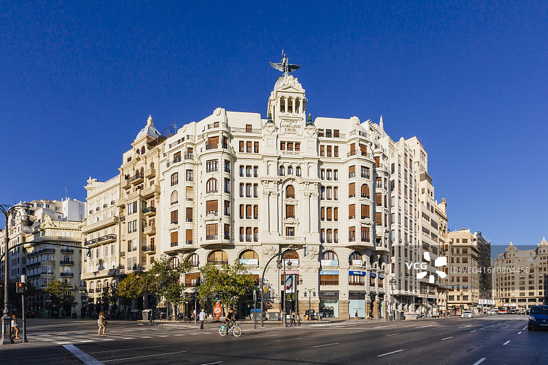 西班牙巴伦西亚老城区街景图片素材