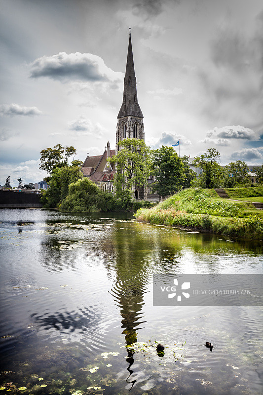 哥本哈根圣阿尔班教堂图片素材