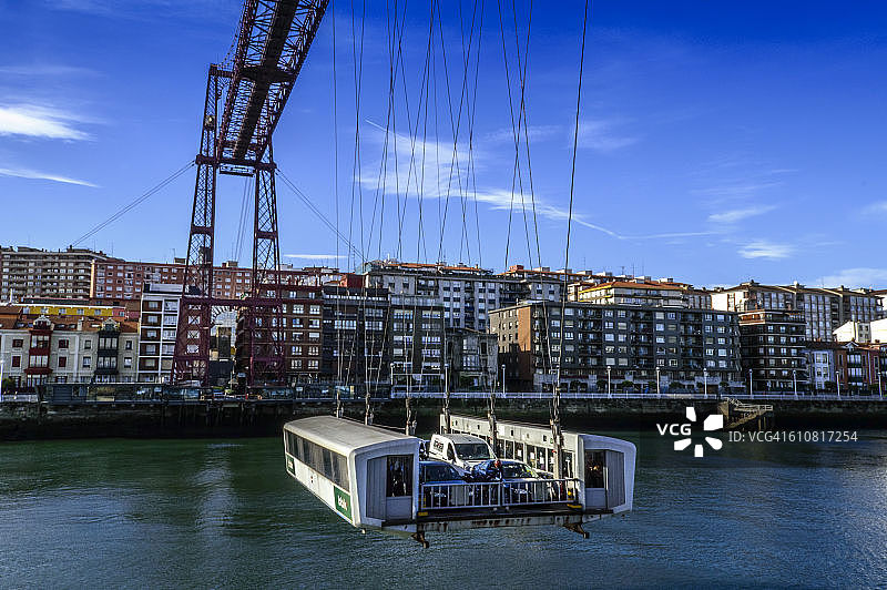 葡萄牙波图加莱特-毕尔巴鄂的维兹卡亚桥缆车图片素材