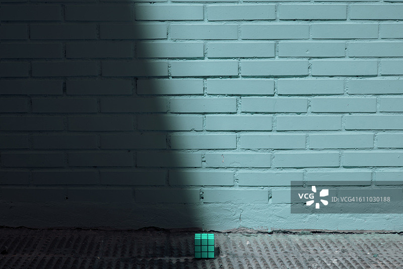 蓝色阴影立方体图片素材