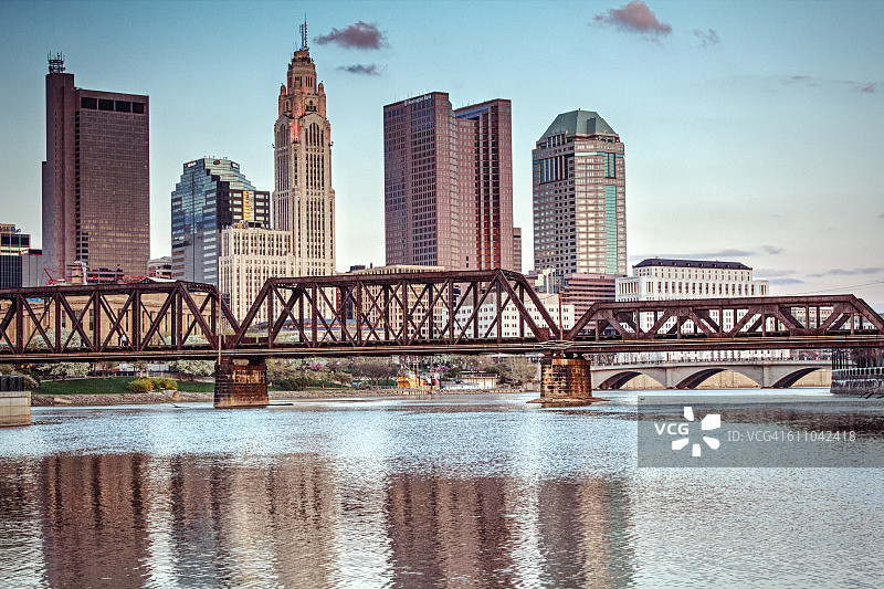 哥伦布俄亥俄州水天际线图片素材