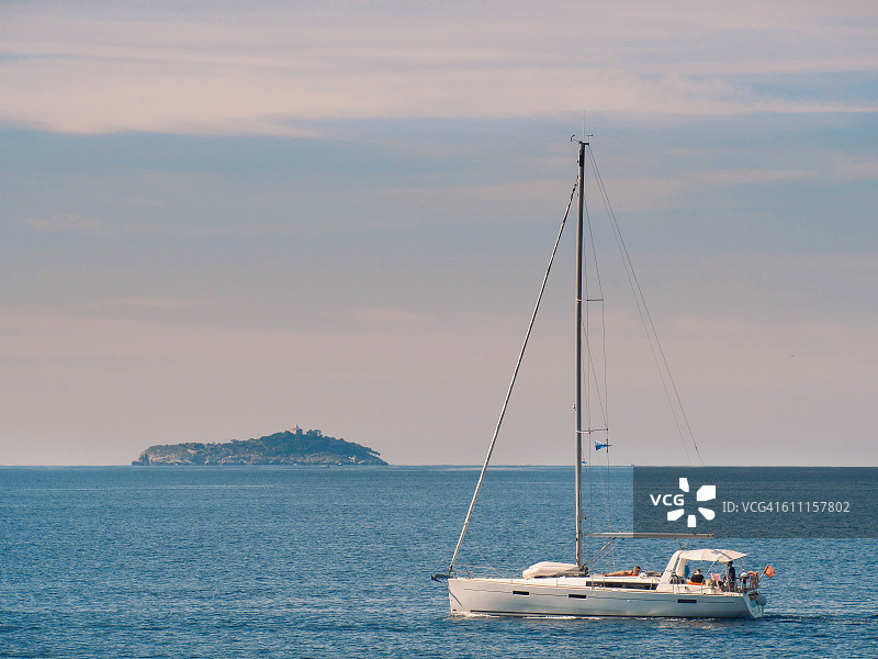 克罗地亚杜布罗夫尼克前往洛克鲁姆岛图片素材