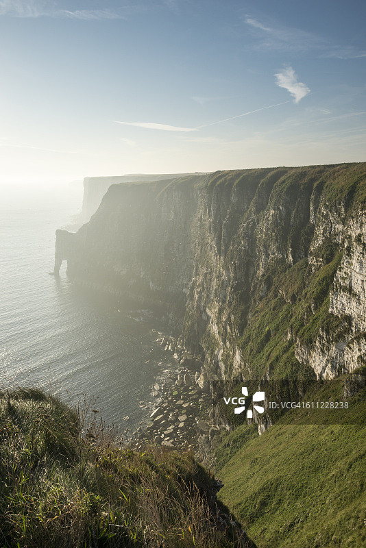 英格兰北约克郡本普顿悬崖的早晨图片素材
