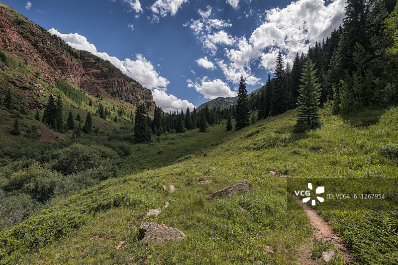 落基山脉马龙-斯诺马斯荒野的景观图片素材