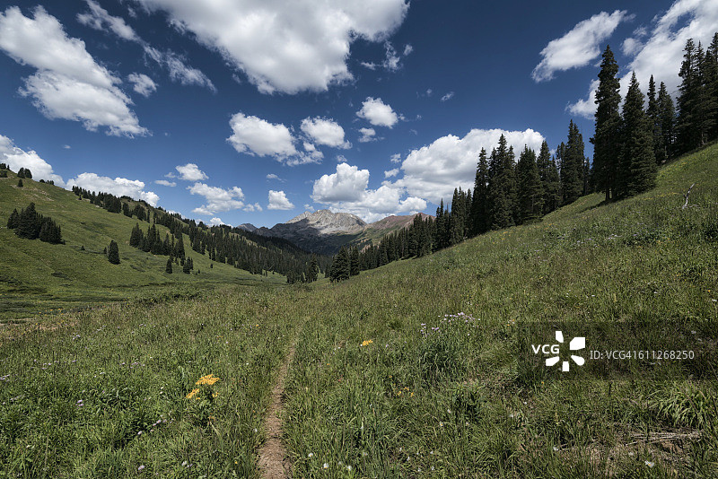 落基山脉马龙-斯诺马斯荒野的景观图片素材