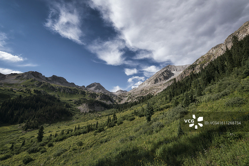 落基山脉马龙-斯诺马斯荒野的景观图片素材