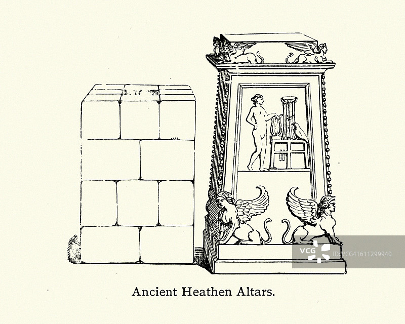 古代异教徒祭坛图片素材
