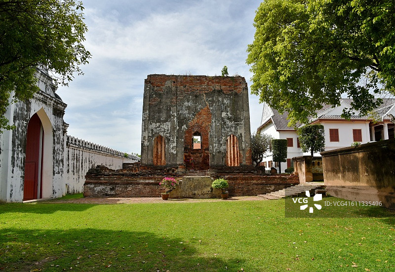 泰国华富里府都实沙宛塔尼玛哈巴萨王座大殿图片素材