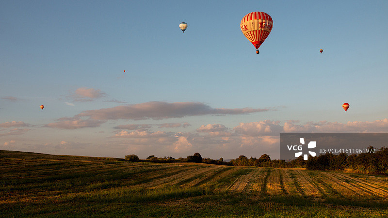 丹麦日德兰半岛的热气球图片素材