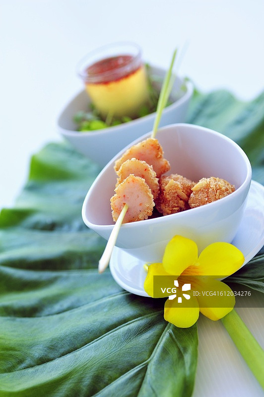 配辣椒酱的猪肉丸图片素材