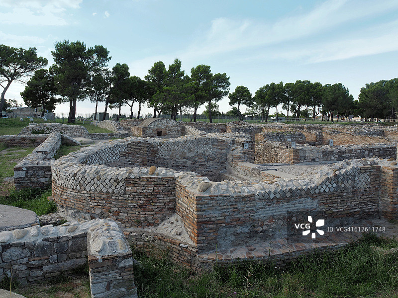 意大利南部巴斯利卡塔韦诺萨的罗马浴场遗址图片素材