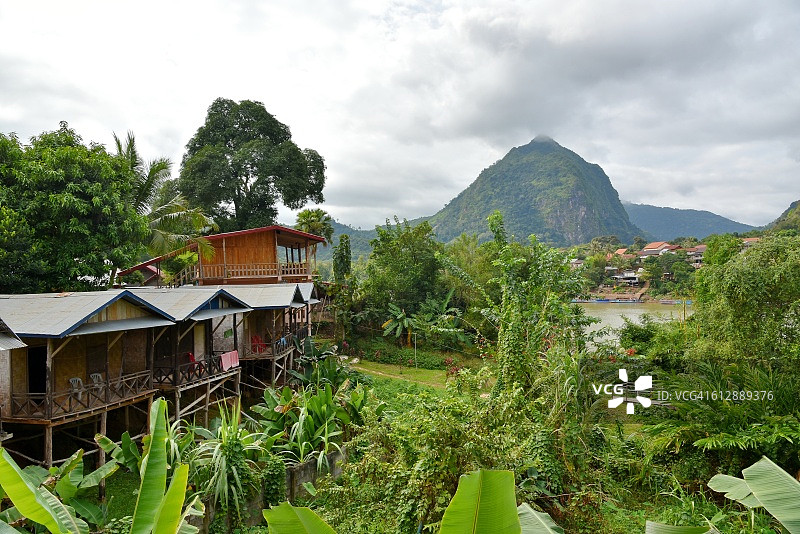 老挝亚洲的农巧平房景观图片素材