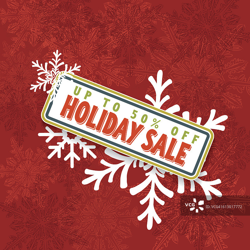 红色冬季促销标签广告图片素材