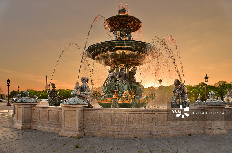 巴黎的日落图片素材