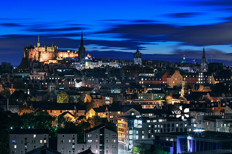 从激进之路欣赏爱丁堡老城图片素材