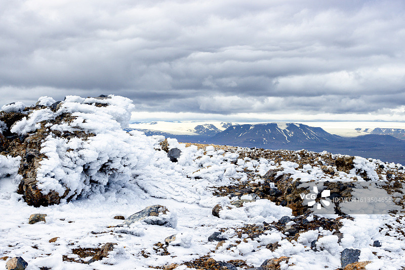 山峰上的冰层图片素材