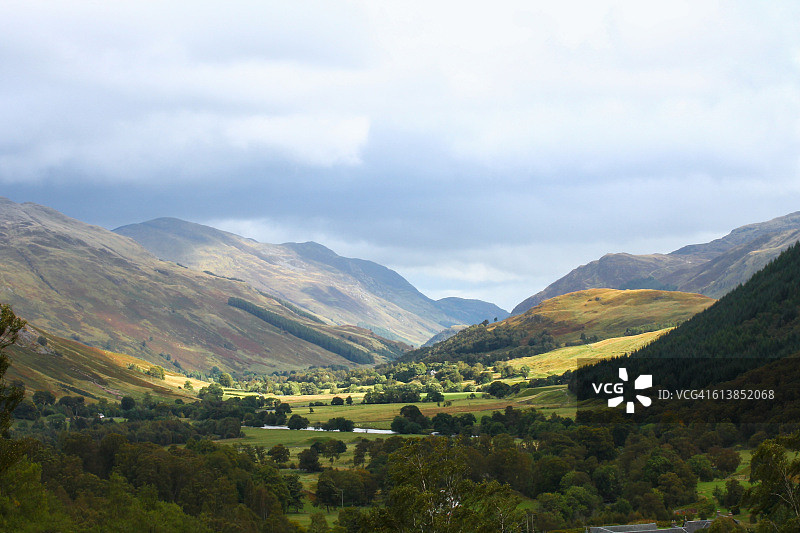 格伦里昂，风景如画的山谷，苏格兰高地图片素材