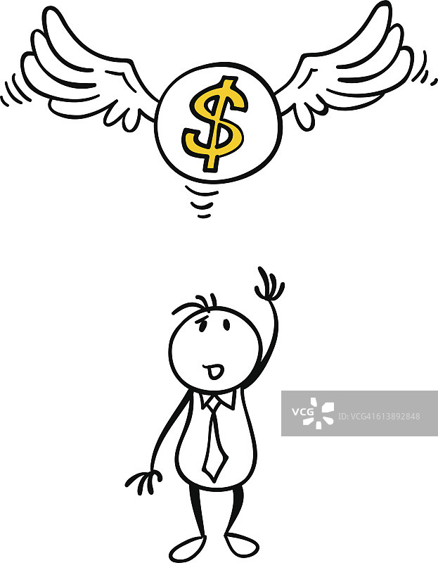 我的钱没有了……图片素材