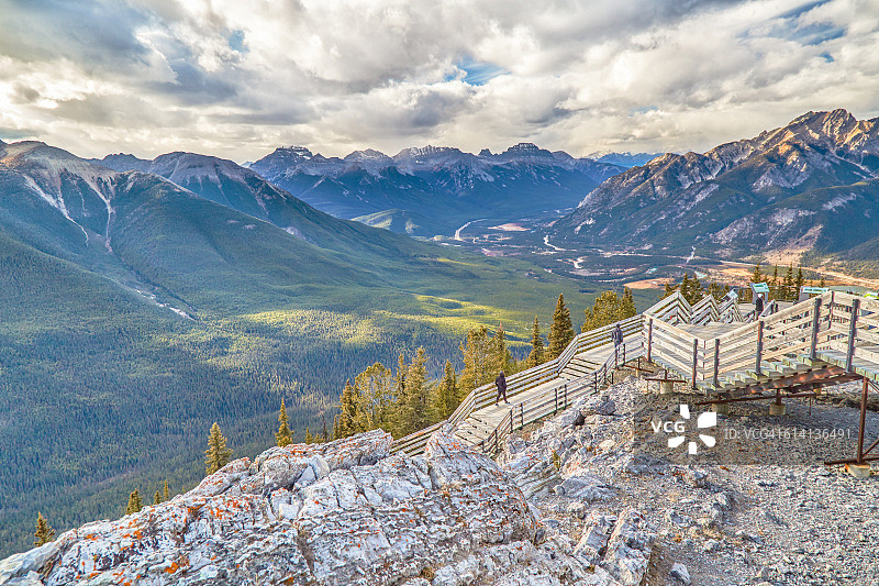 加拿大班夫硫磺山顶部图片素材