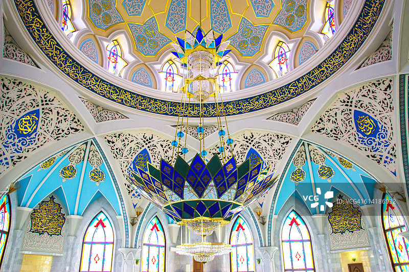 俄罗斯喀山克里姆林宫清真寺内部景观图片素材
