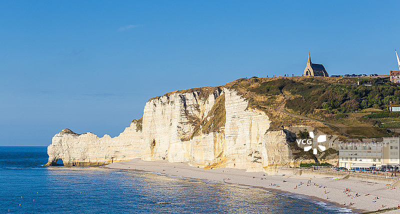 法国诺曼底埃特雷塔的风景图片素材