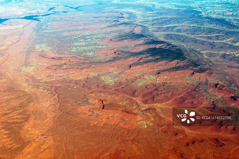 犹他州鲍威尔湖空中俯瞰图，美国亚利桑那州图片素材