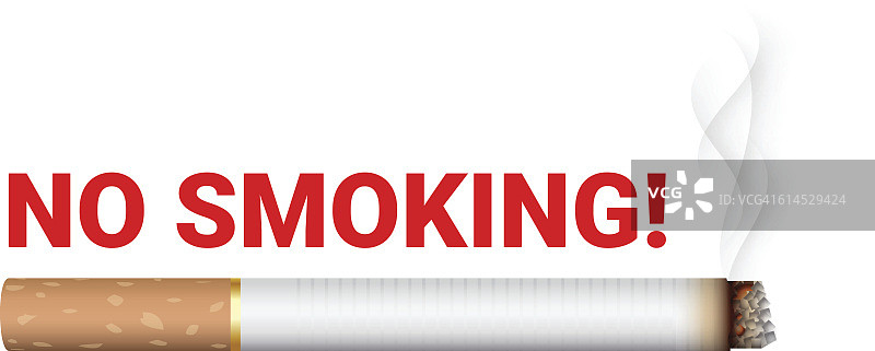 带有香烟的禁止吸烟标志图片素材