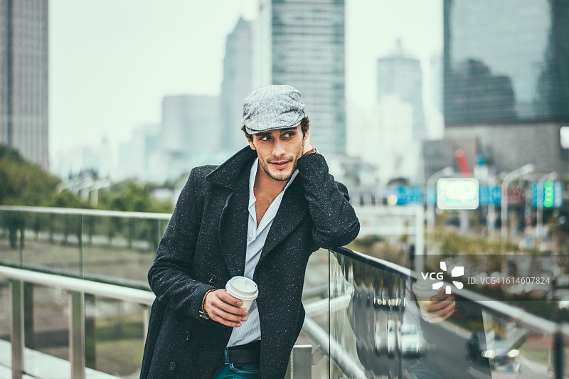 城市咖啡休息时间图片素材