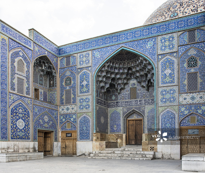 伊朗伊斯法罕谢赫·卢特福拉清真寺图片素材