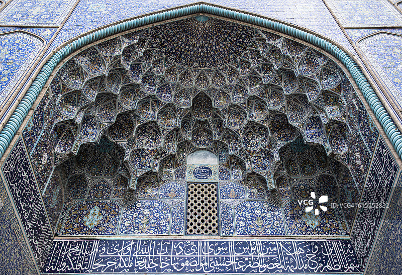 伊朗伊斯法罕谢赫·卢特福拉清真寺图片素材