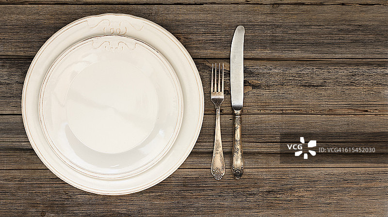 银器餐具摆台图片素材