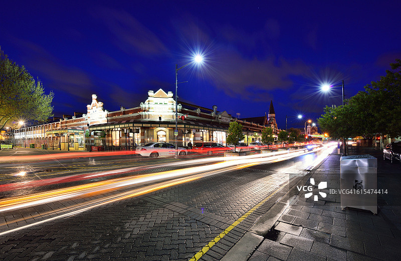 弗里曼特尔镇与南露台夜景图片素材