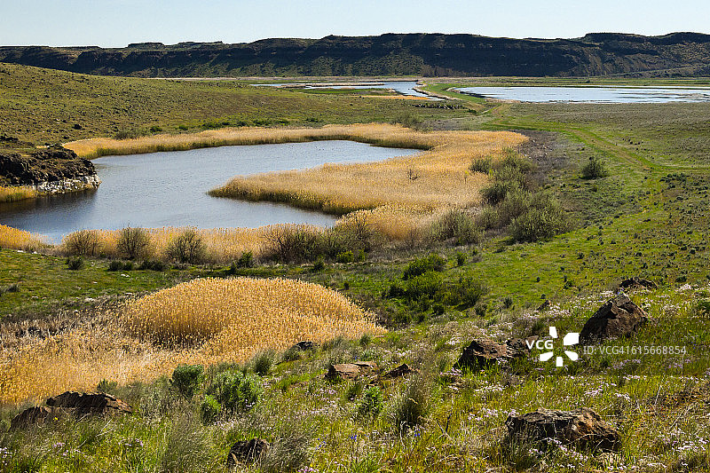渗水湖景色图片素材