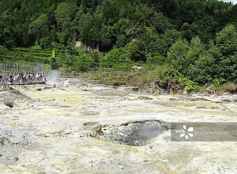 亚速尔群岛弗尔纳斯喷气孔图片素材