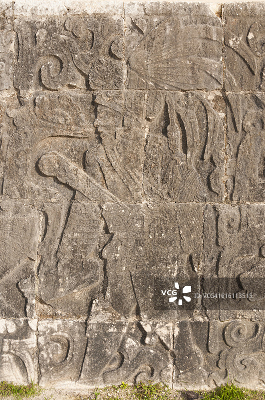 奇琴伊察玛雅石雕图片素材