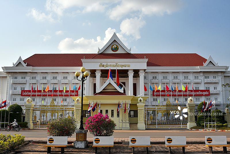 老挝万象的政府办公楼图片素材