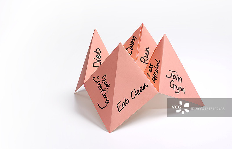 纸制算命游戏中的健康问题图片素材