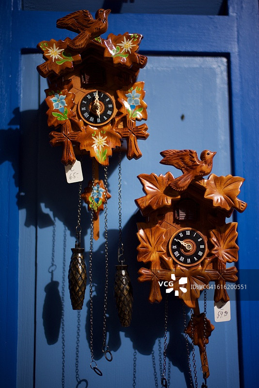 布谷鸟钟表出售图片素材