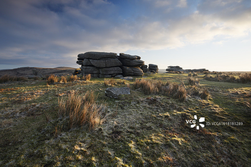 达特穆尔的冬日清晨图片素材