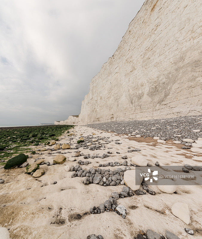 七姐妹白垩悬崖和海滩图片素材