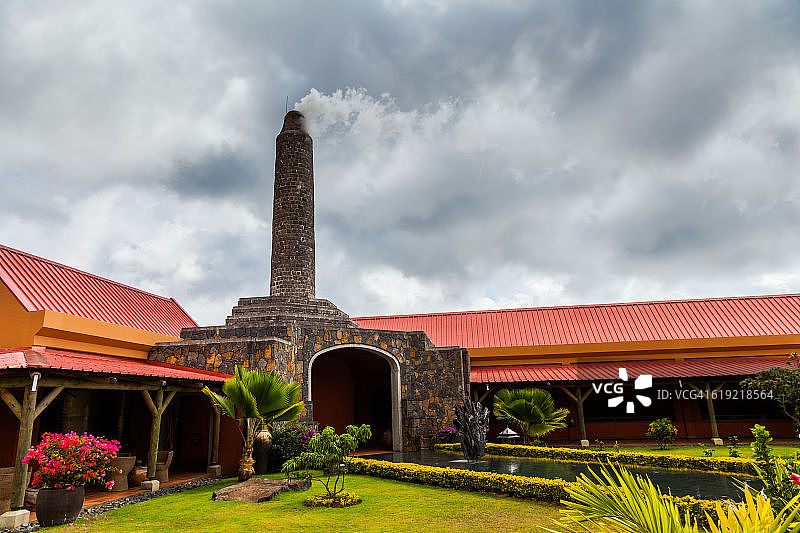 朗姆酒酿酒厂，毛里求斯查马雷尔图片素材