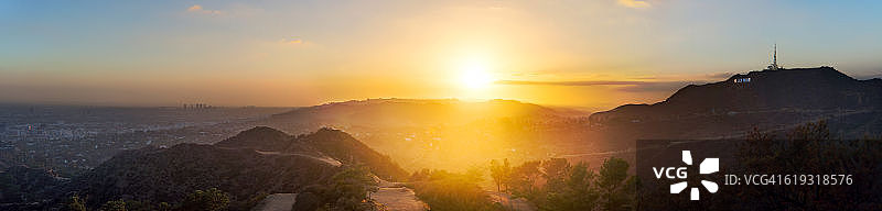 好莱坞日落图片素材