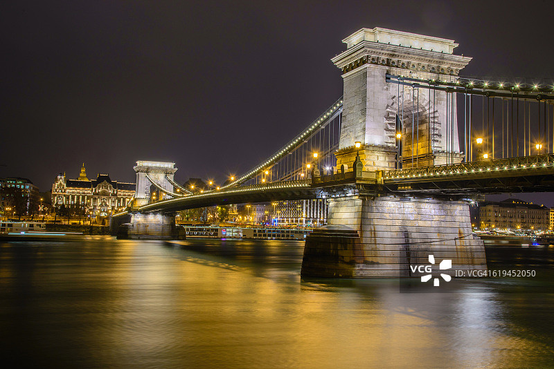 匈牙利布达佩斯链桥图片素材