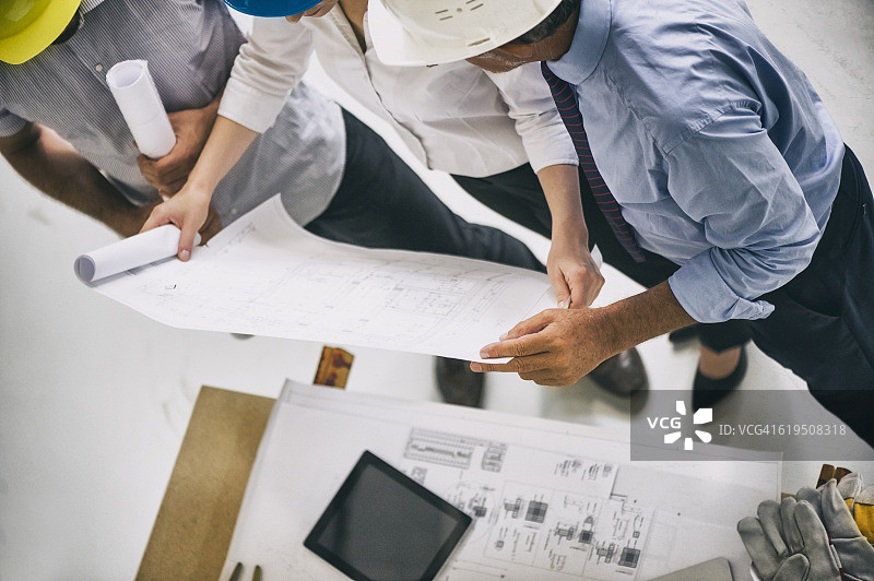 建筑专业人士现场会议图片素材