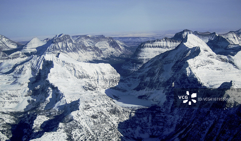 雪覆盖的蒙大拿山脊 2图片素材