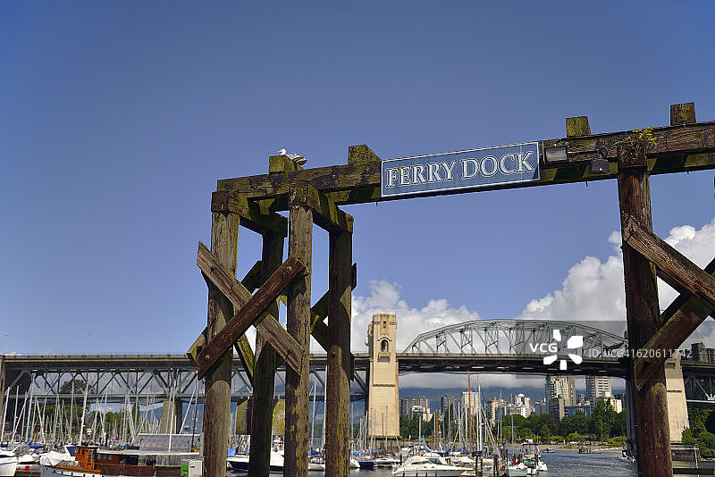 从格兰维尔岛拍摄的布拉德街桥图片素材